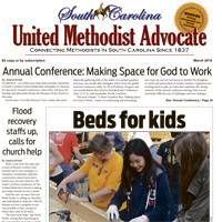 March Advocate now online South Carolina UMC