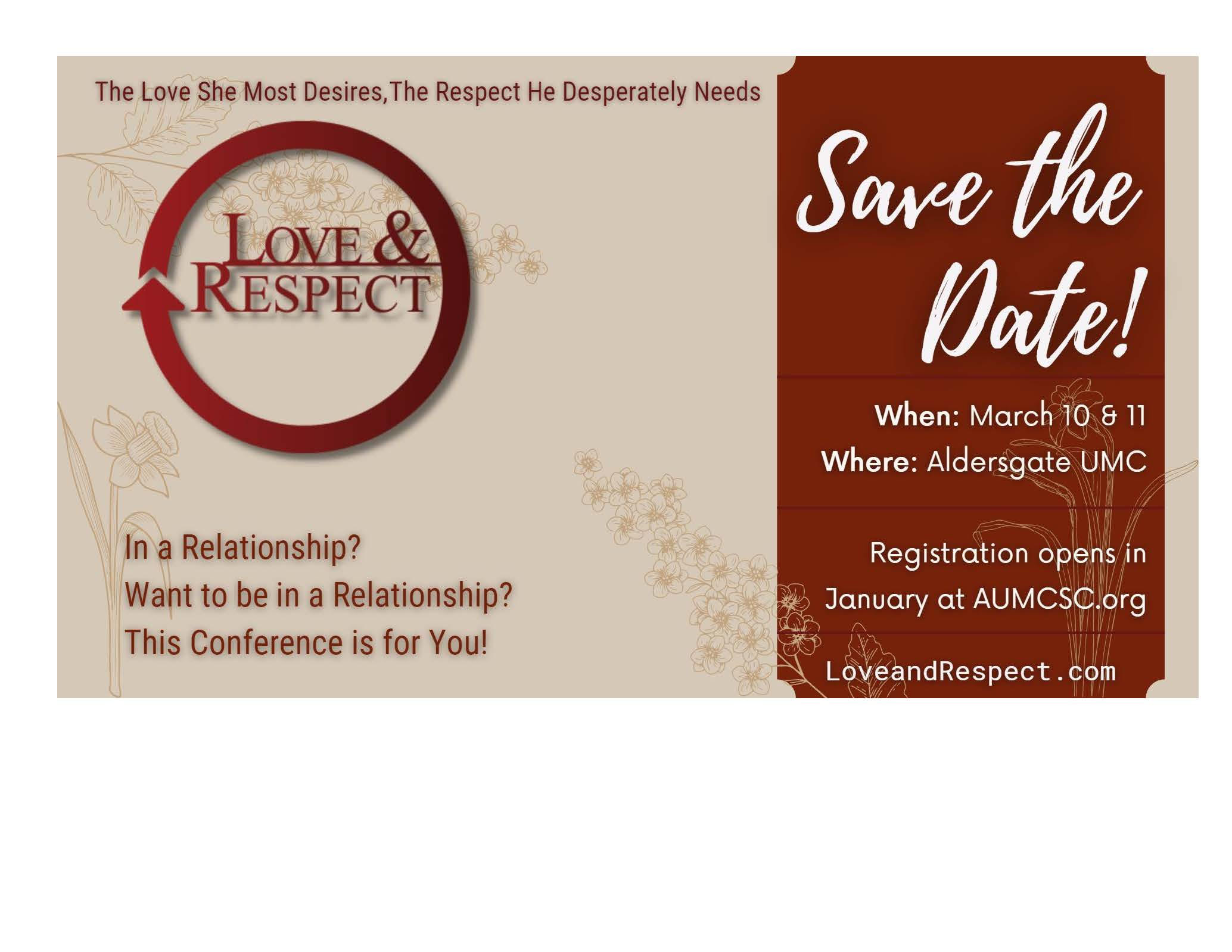 Love and Respect Conference South Carolina UMC